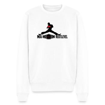 Manextlevel Fighter2 - Männer Premium Bio Pullover - Weiß - Vorne - Thijin (182cm)
