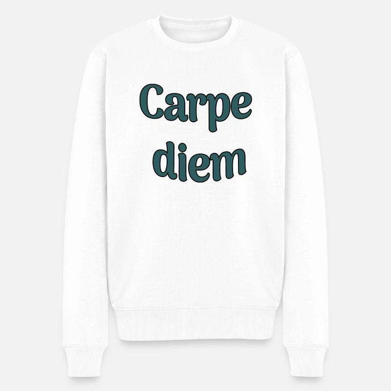 Carpe diem - Pull Premium bio Homme - blanc