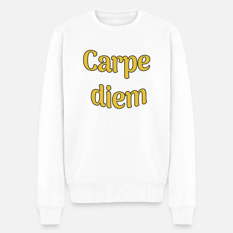 Carpe diem - Pull Premium bio Homme - blanc