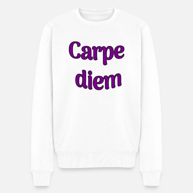 Carpe diem - Pull Premium bio Homme - blanc