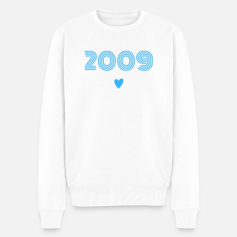 Jahrgang 2009 Junge - Männer Premium Bio Pullover - Weiß