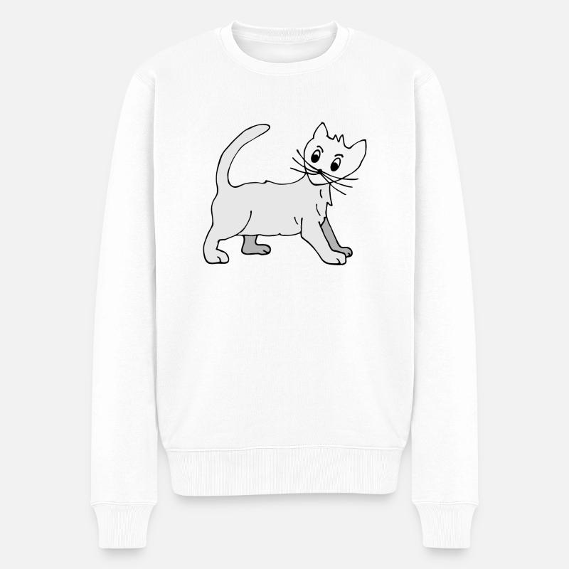 Chat - Pull Premium bio Homme - blanc