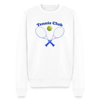 Tennis Club - Men's Premium Organic Jumper - white - Front - Thijin (182cm)
