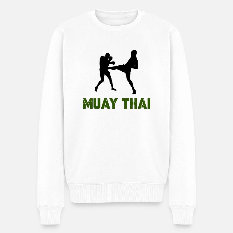 Muay Thaï 1 - Pull Premium bio Homme - blanc