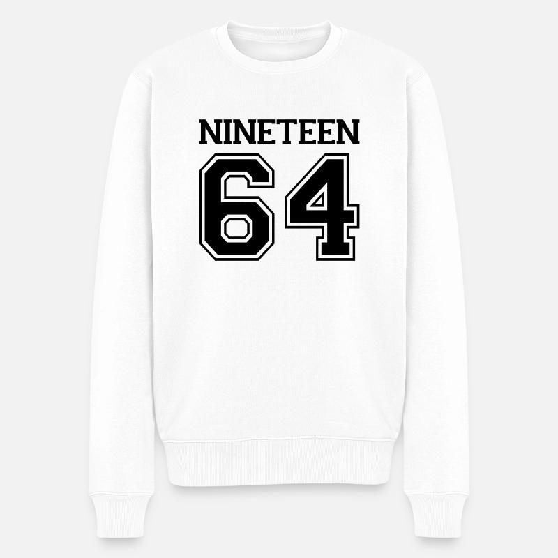 1964 - Männer Premium Bio Pullover - Weiß