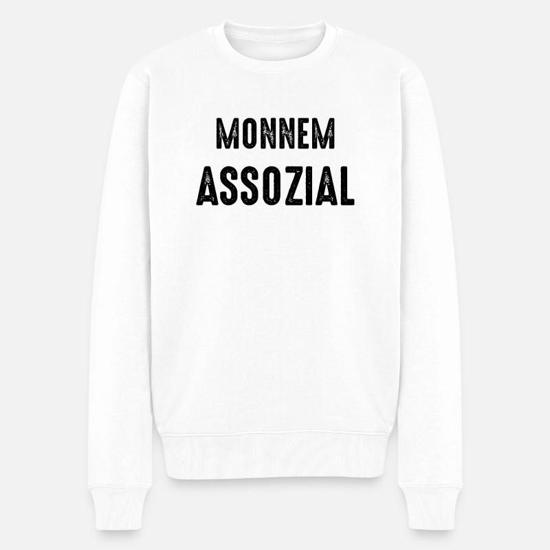 Mannheim Monnem Mannheimat - Männer Premium Bio Pullover - Weiß