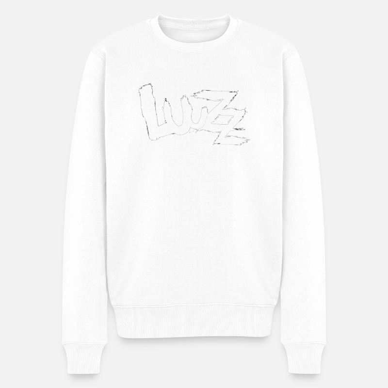 LuuZz „Stino“ - Männer Premium Bio Pullover - Weiß