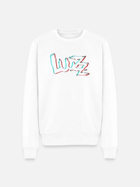 LuuZz „glitch“ - Männer Premium Bio Pullover - Weiß
