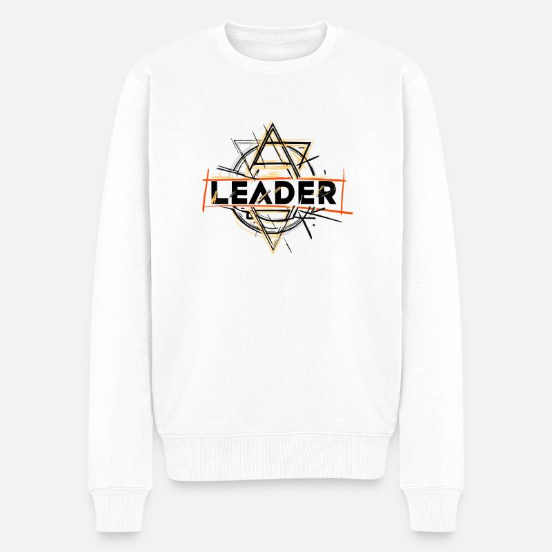 leader - Männer Premium Bio Pullover - Weiß