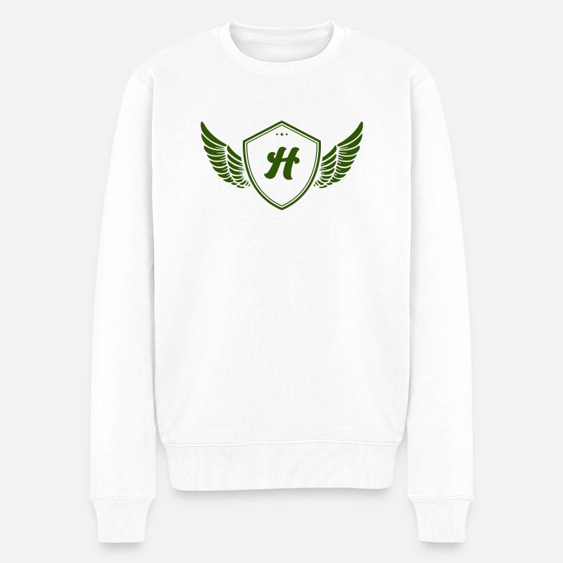 wappen h - Männer Premium Bio Pullover - Weiß
