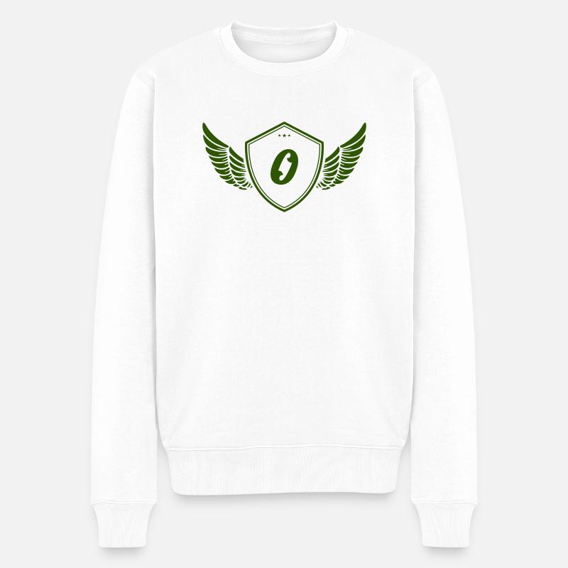 wappen o - Männer Premium Bio Pullover - Weiß