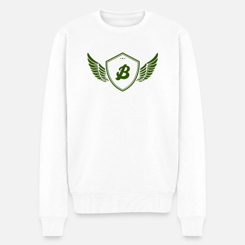 wappen b - Männer Premium Bio Pullover - Weiß