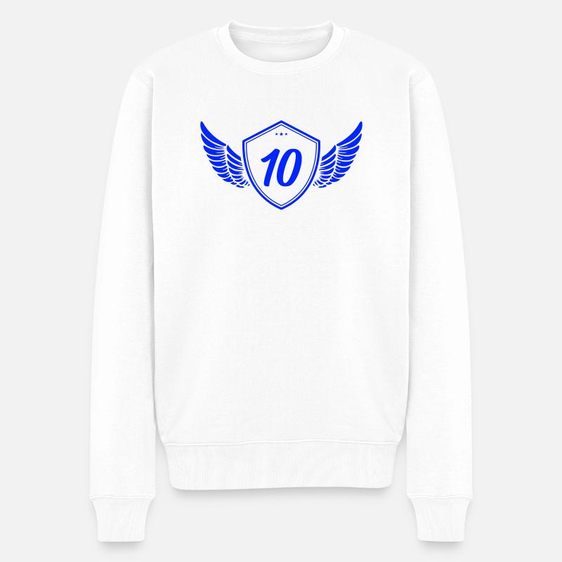 wappen 10 - Männer Premium Bio Pullover - Weiß