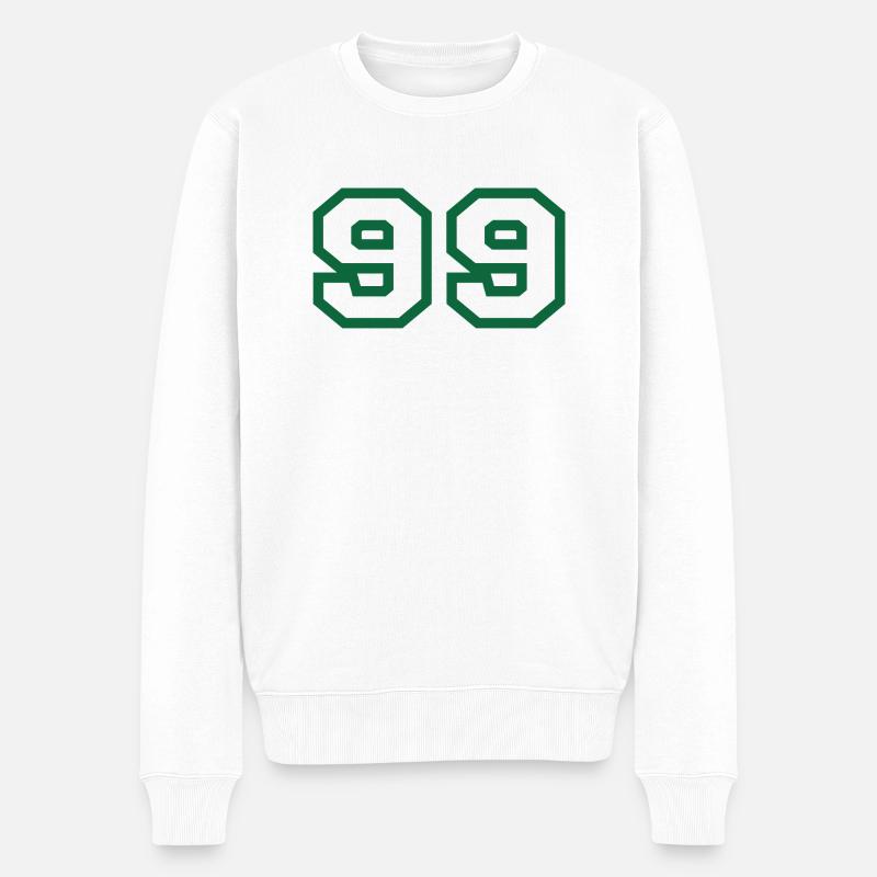 Numéro 99 sport - Pull Premium bio Homme - blanc