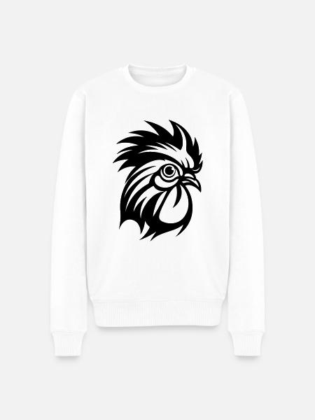 Rooster Animal - Men's Premium Organic Jumper - white
