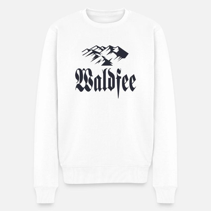 Waldfee - Männer Premium Bio Pullover - Weiß