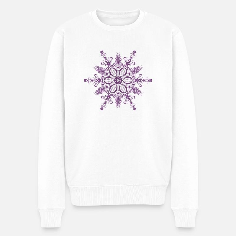 Mandala - Pull Premium bio Homme - blanc
