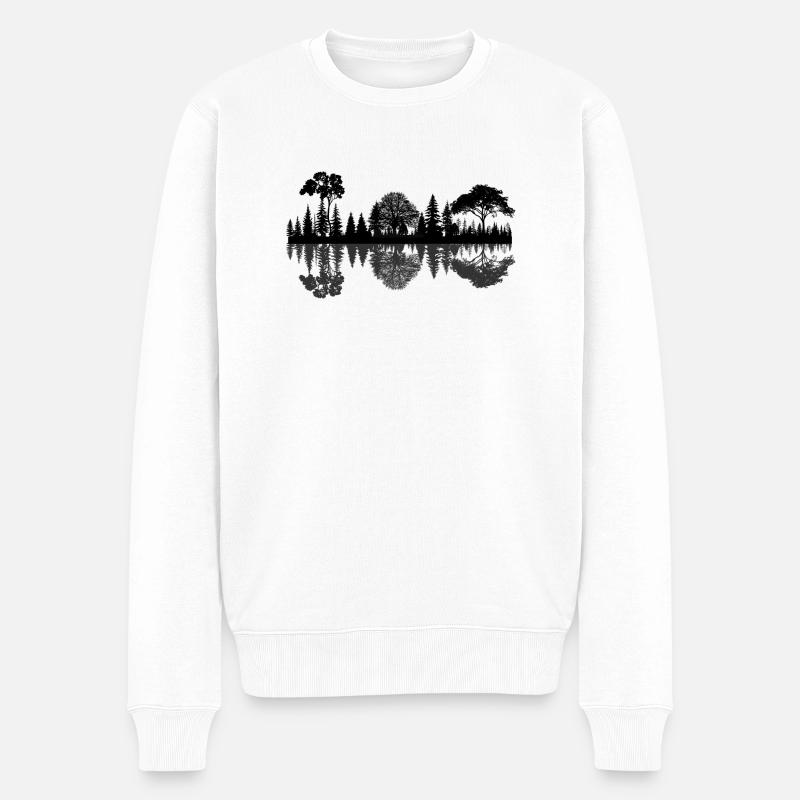 Forêt nature reflet - Pull Premium bio Homme - blanc