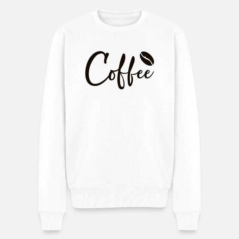 Café - Pull Premium bio Homme - blanc