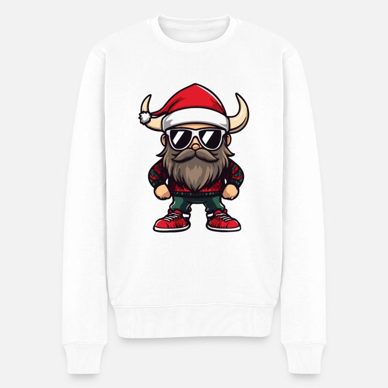 Noël viking Noël laid - Pull Premium bio Homme - blanc
