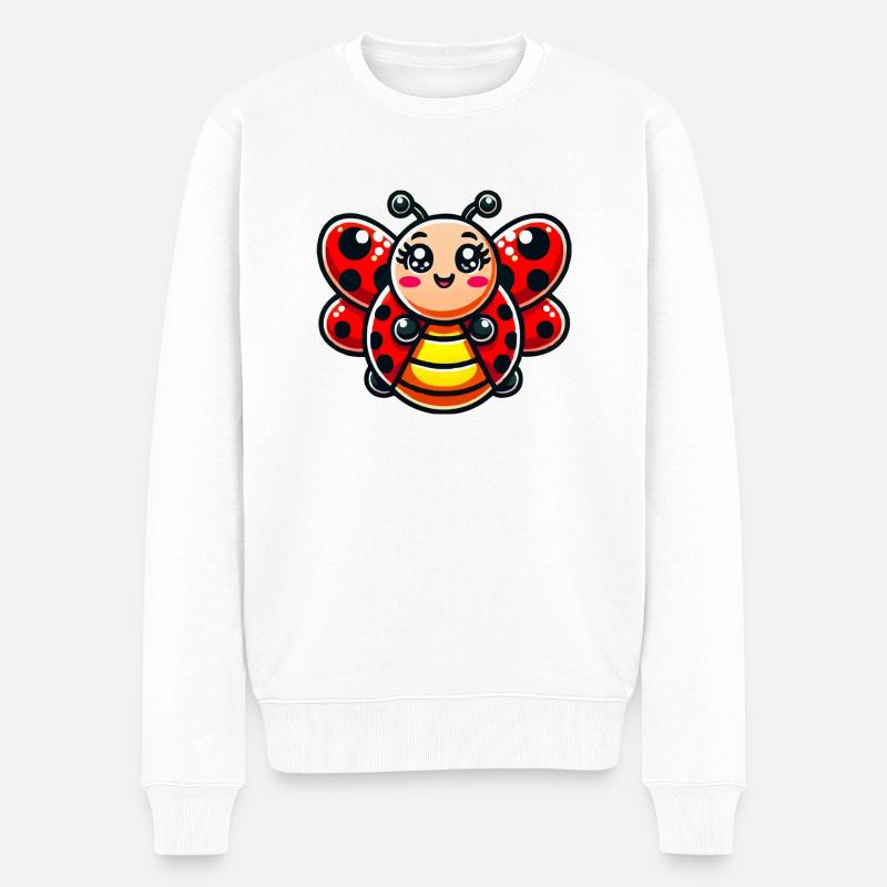marienkäfer comic - Männer Premium Bio Pullover - Weiß