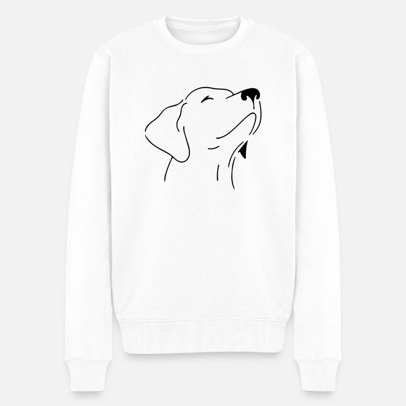 chien - Pull Premium bio Homme - blanc