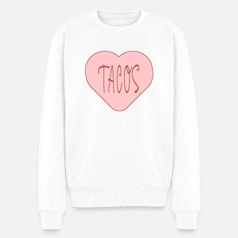 Taco Love Taco Time - Pull Premium bio Homme - blanc