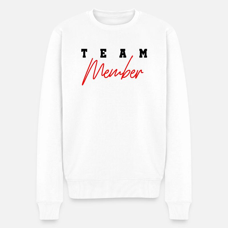 team member 01 - Männer Premium Bio Pullover - Weiß