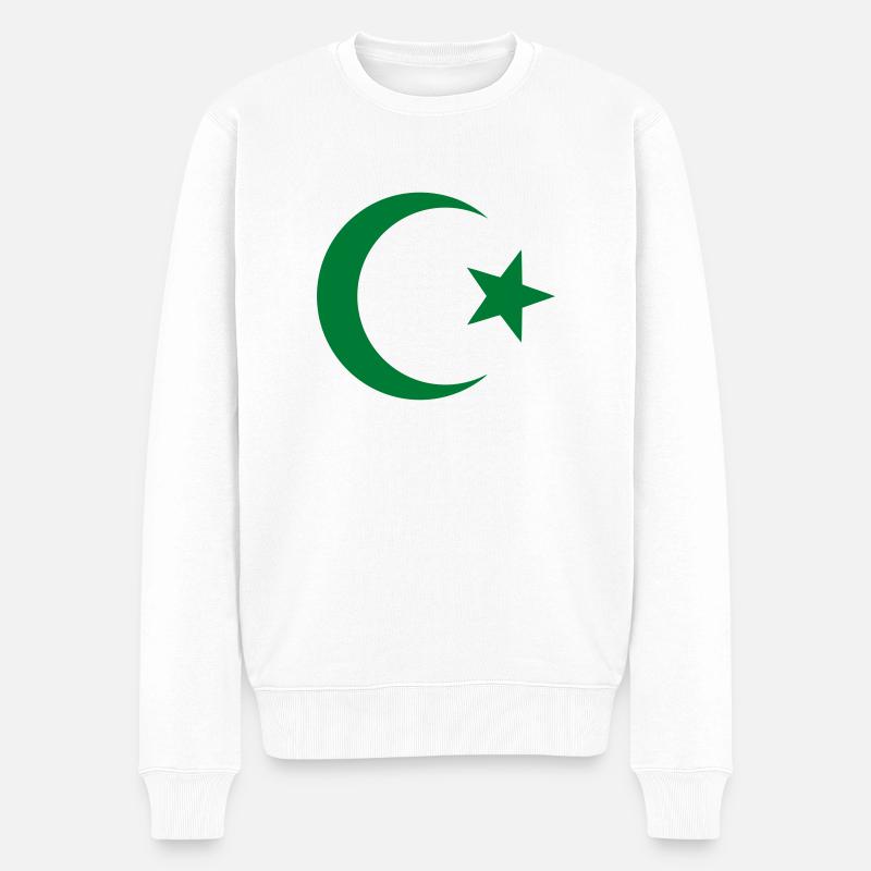 Étoile et croissant - Pull Premium bio Homme - blanc