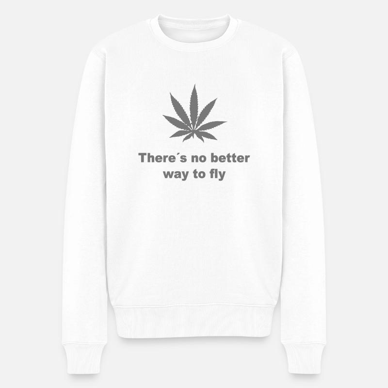 Marihuana - Pull Premium bio Homme - blanc
