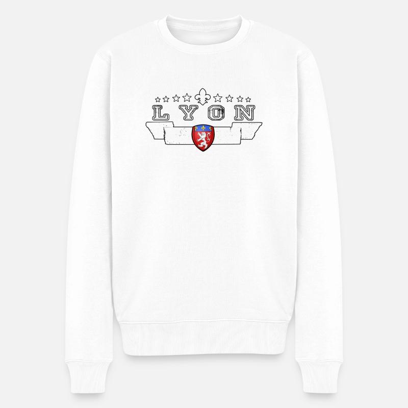 Lyon - Männer Premium Bio Pullover - Weiß