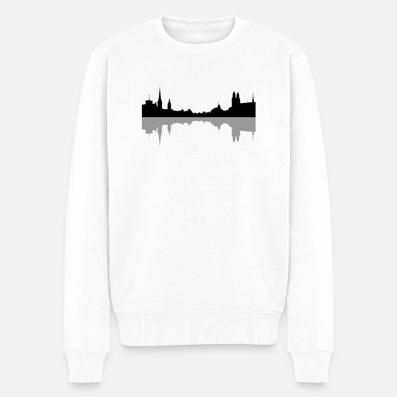 zürich - Männer Premium Bio Pullover - Weiß
