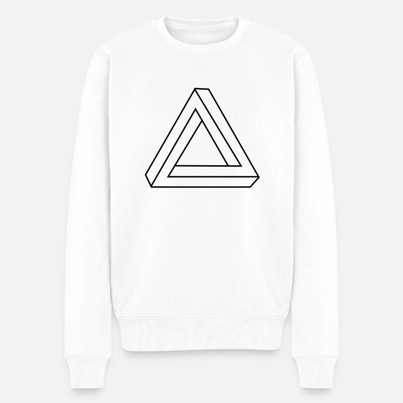 triangleillusion - Pull Premium bio Homme - blanc