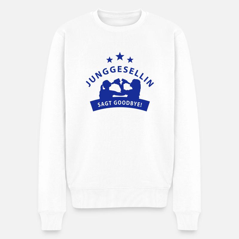 Junggesellin - Pull Premium bio Homme - blanc