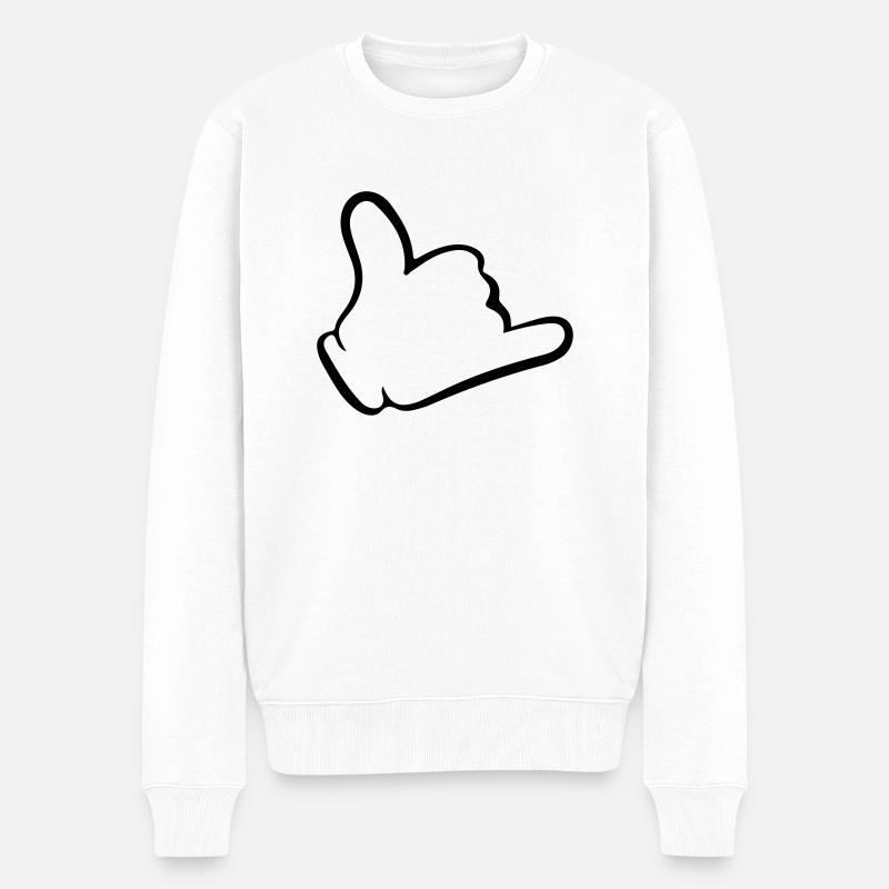 Shaka - Männer Premium Bio Pullover - Weiß