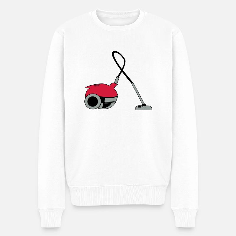 staubsauger - Männer Premium Bio Pullover - Weiß
