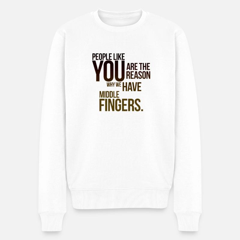 ZITATE ÜBER MENSCHEN - Männer Premium Bio Pullover - Weiß