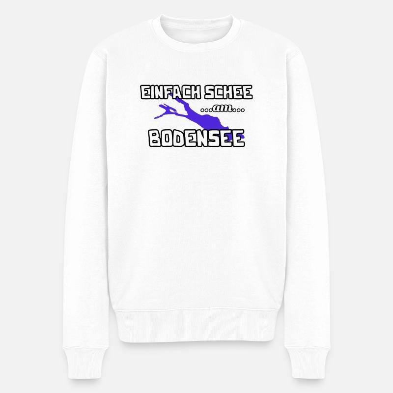 Bodensee - Männer Premium Bio Pullover - Weiß