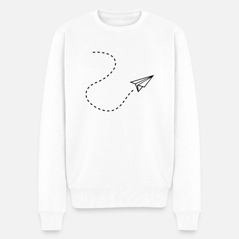 paper_plane__f1 - Pull Premium bio Homme - blanc
