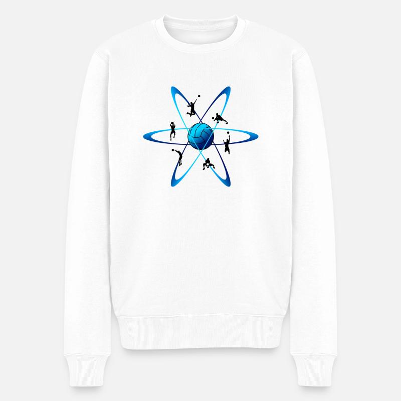 volleyball - Männer Premium Bio Pullover - Weiß