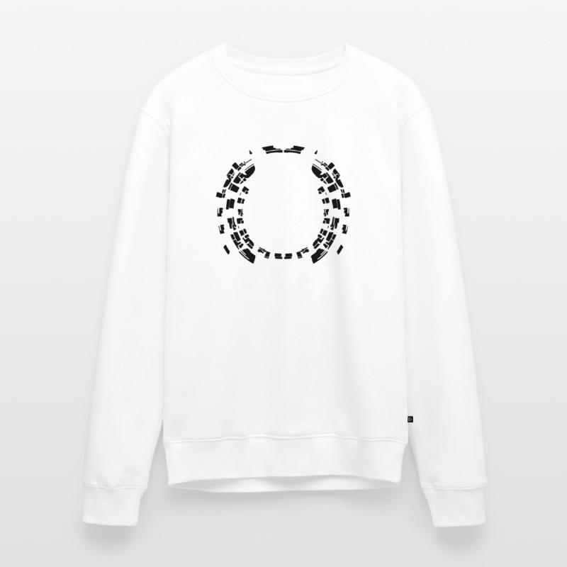 Circle border pattern round frame Men's Premium Organic Jumper