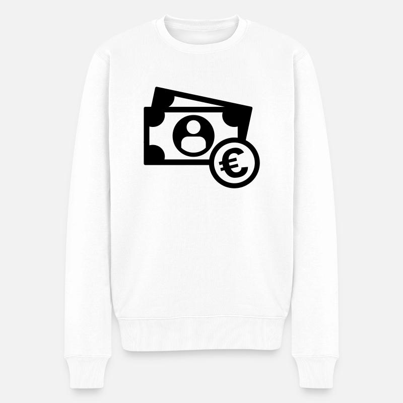 Geld - Männer Premium Bio Pullover - Weiß
