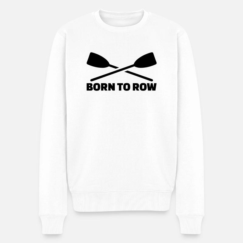 Born to row - Pull Premium bio Homme - blanc