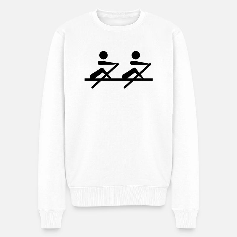 Rudern - Männer Premium Bio Pullover - Weiß
