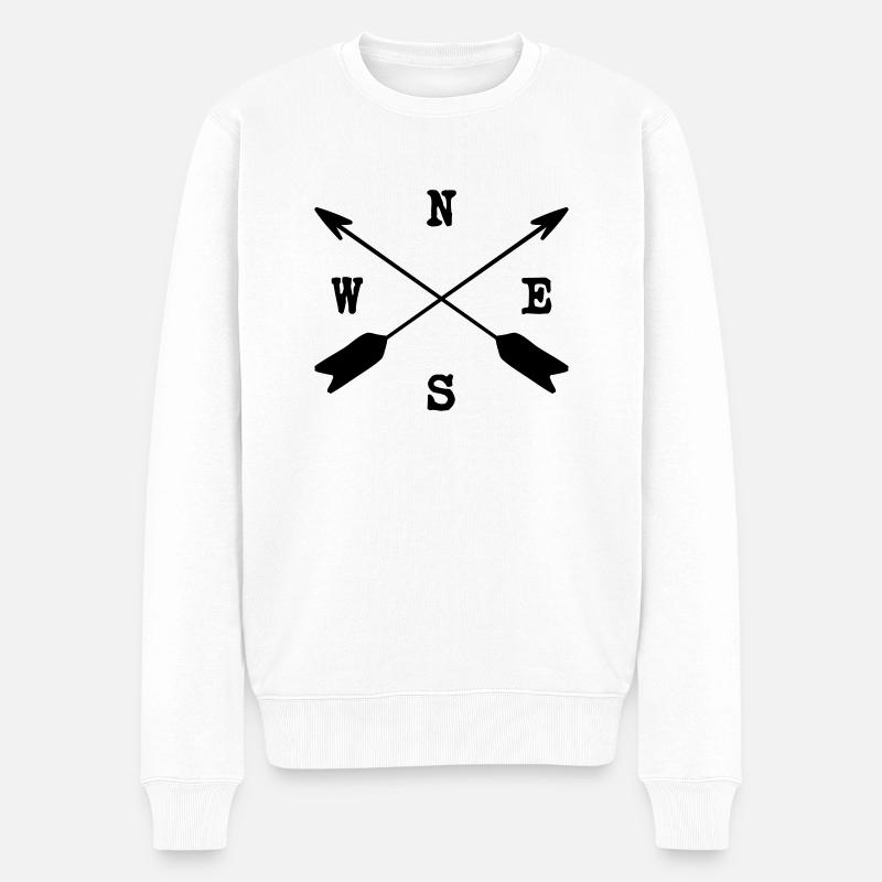 flèches - Pull Premium bio Homme - blanc