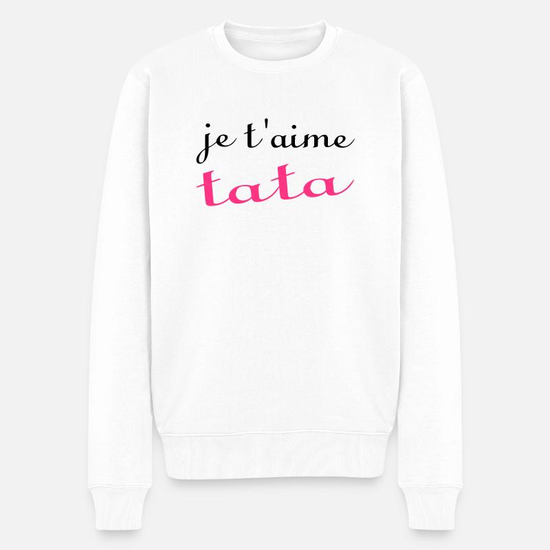 Je t'aime tata - Pull Premium bio Homme - blanc