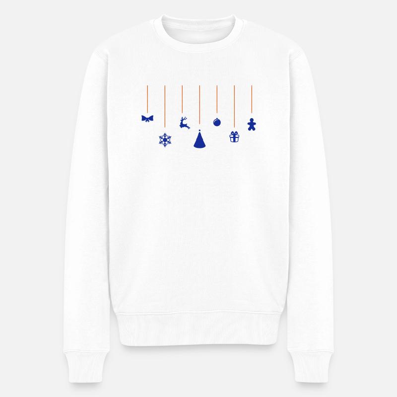 christmas design - Männer Premium Bio Pullover - Weiß