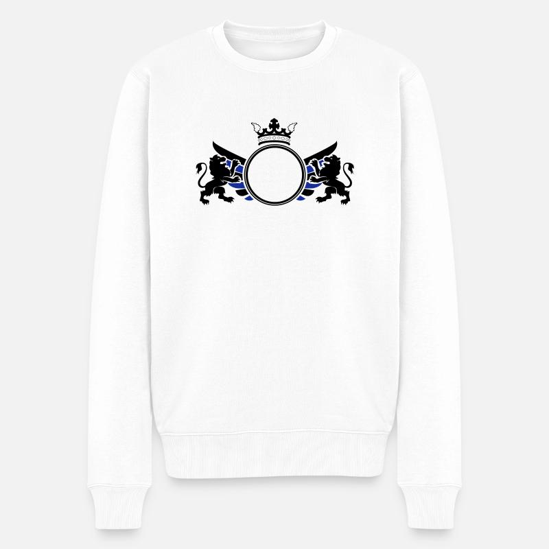 wappen_lions_002 - Männer Premium Bio Pullover - Weiß