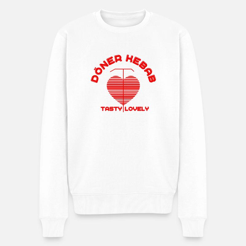 döner kebab - Männer Premium Bio Pullover - Weiß