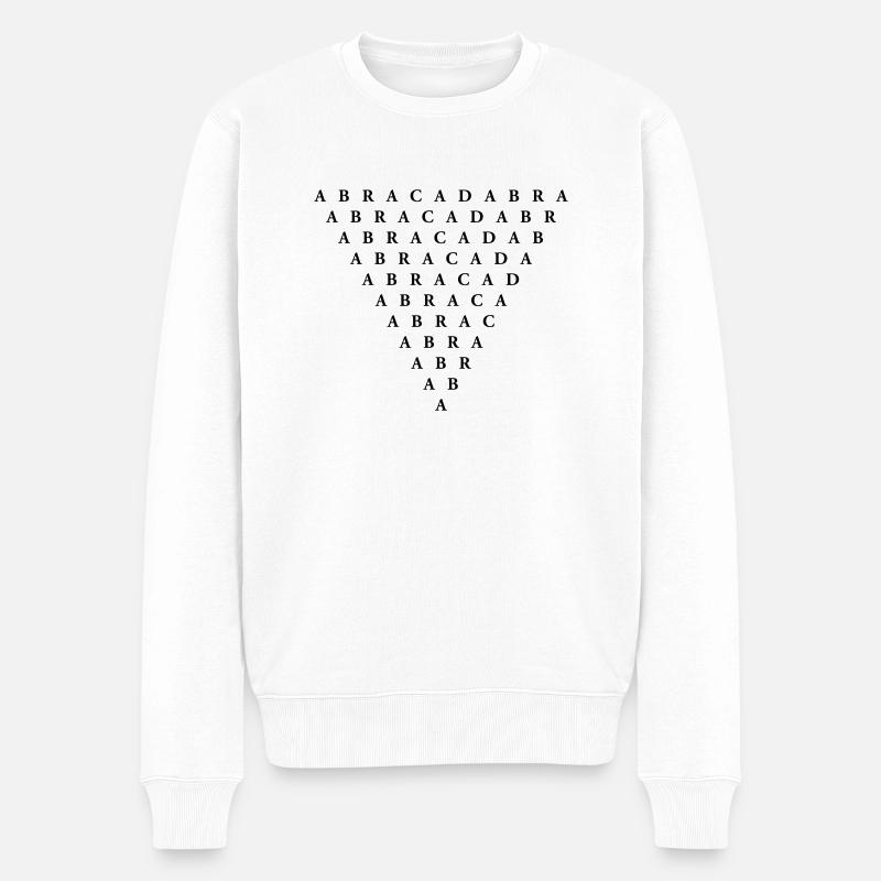 Abrakadabra - Männer Premium Bio Pullover - Weiß